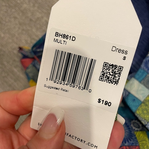 NWT English factory Grid Print Tiered Maxi Dress S - Picture 6 of 8